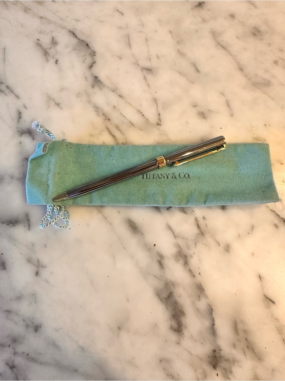 Tiffany & Co. Sterling Silver t clip   Ballpoint Pen . Needs ink refill .